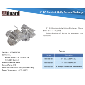 DN80 Unify Bottom Discharge + 3/8" Flanschauslass und Probenventil