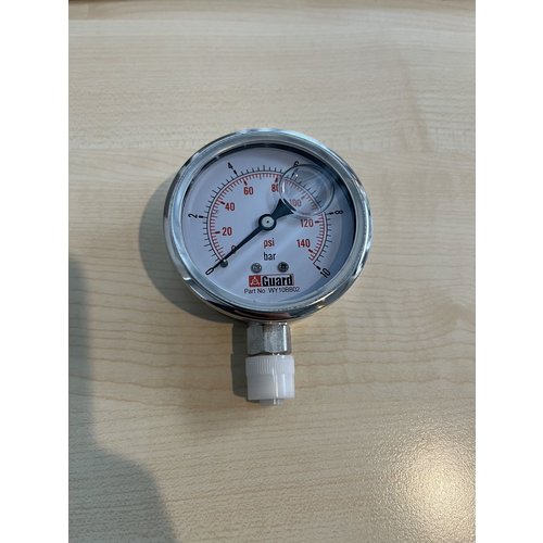 Manometer 0-10 bar (0-150PSI), 1/4” BSP GUARD™ Manometer 0-10 bar (0-150PSI), 1/4” BSP