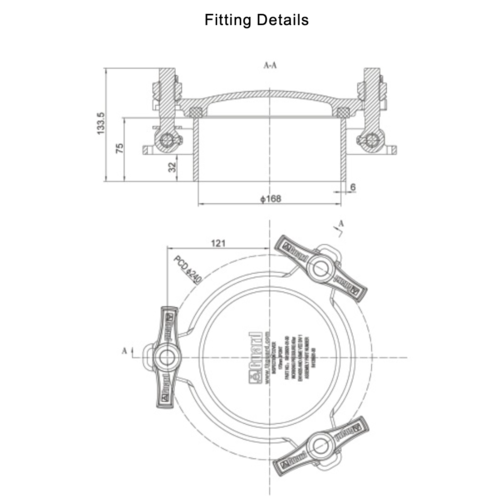 Flange Mounting Inspection Hatch (170mm) GUARD™ Flange Mounting Inspection Hatch (170mm)