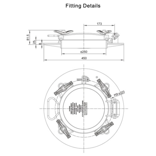 DN250 Low Profile Inspection Manlid Assembly GUARD™ DN250 Low Profile Inspection Manlid Assembly
