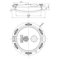 DN460 High Profile Manlid Assembly DN460 High Profile Manlid Assembly