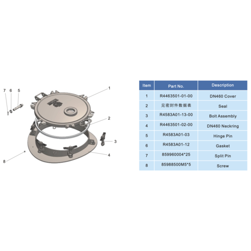 DN460 High Profile Manlid Assembly GUARD™ DN460 High Profile Manlid Assembly