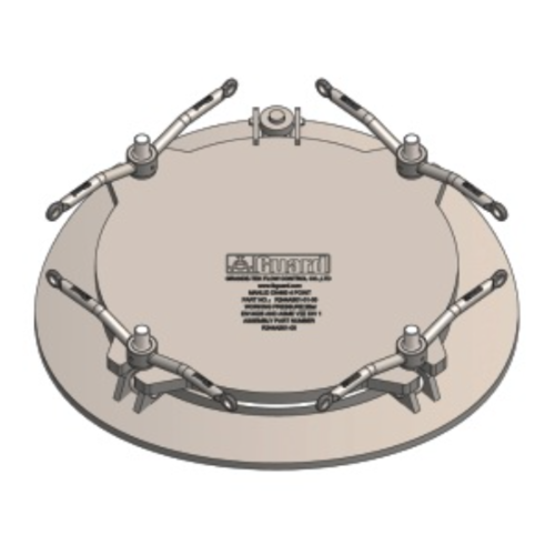 Manlid de 460mm à profil bas en alliage d'aluminium GUARD™ Manlid de 460mm à profil bas en alliage d'aluminium