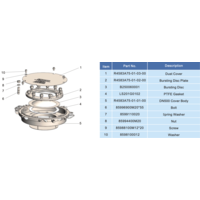 DN500 Manlid Assembly With Rupture Disc Holder -8 point. (500mm) DN500 Manlid Assembly With Rupture Disc Holder -8 point. (500mm)