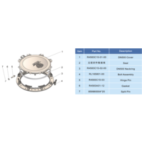 DN500 Flange Mounting Manlid Assembly (500mm) DN500 Flange Mounting Manlid Assembly (500mm)