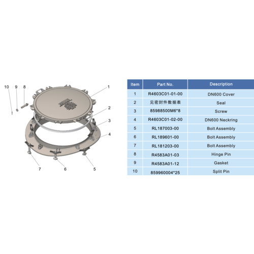 GUARD™ DN600 Low Profile Manlid Assembly (600mm)