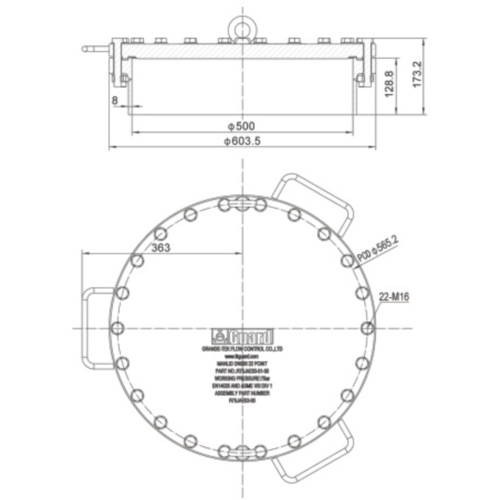 Type intégral avec ensemble de couvercle à bride à collier GUARD™  Type intégral avec ensemble de couvercle à bride à collier