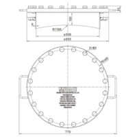 (DN500mm) Arbitrary Type with Neckring Flange Manlid Assembly (DN500mm) Arbitrary Type with Neckring Flange Manlid Assembly
