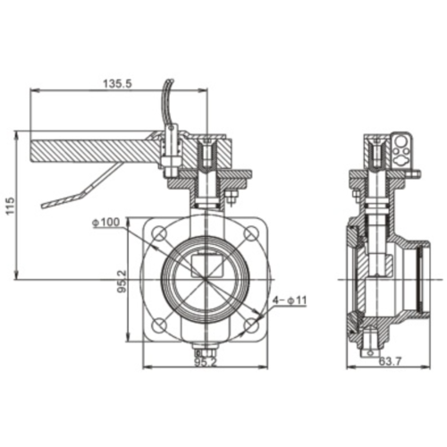 2" Air Inlet Butterfly Valve GUARD™ 2" Air Inlet Butterfly Valve