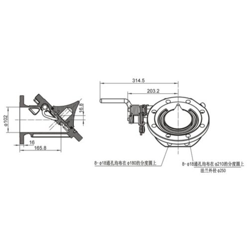 4'' 45º Quick Flow-voetklep met verwarming GUARD™ 4'' 45º Quick Flow-voetklep met verwarming