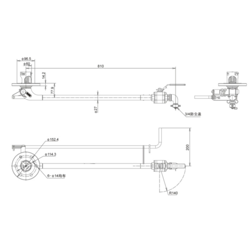 GUARD™ Décharge par le fond du réservoir offshore 3/4"