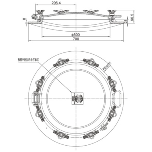 (DN500mm) Ensemble de couvercle d'homme avec Halar GUARD™ (DN500mm) Ensemble de couvercle d'homme avec Halar