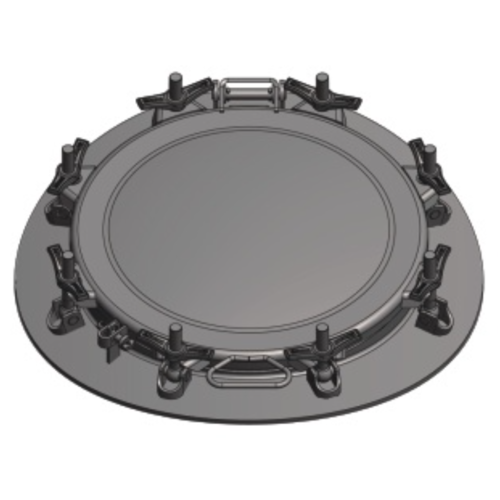 (DN500mm) Ensemble de couvercle d'homme avec caoutchouc GUARD™ (DN500mm) Ensemble de couvercle d'homme avec caoutchouc