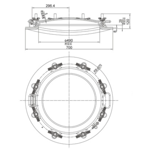 (DN500mm) Manlid Assembly with Rubber GUARD™ (DN500mm) Manlid Assembly with Rubber