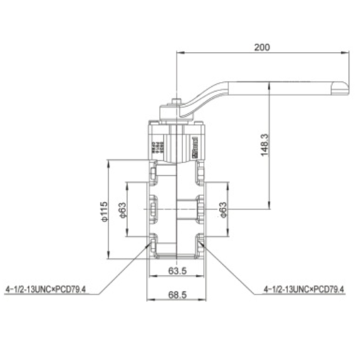 Robinet à tournant sphérique doublé de PFA de 1'' GUARD™  Robinet à tournant sphérique doublé de PFA de 1''