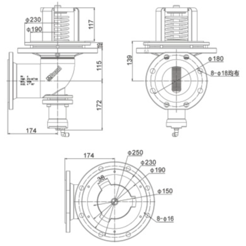 GUARD™  Décharge par le bas 4'' 90º (revêtement)