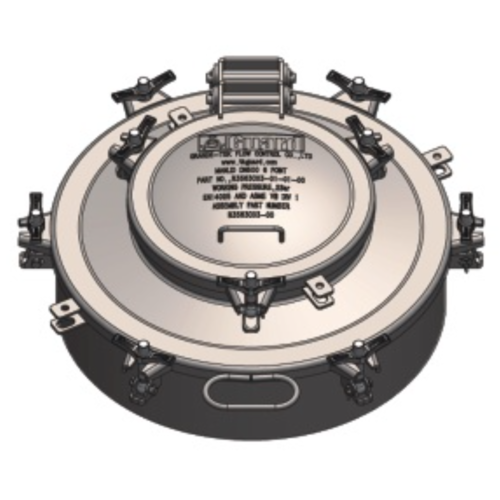 Conjunto de tapa de tubo de grúa DN500 (con inspección) GUARD™  Conjunto de tapa de tubo de grúa DN500 (con inspección)