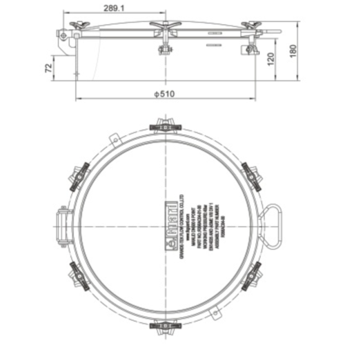 DN500 Con soportes Conjunto de tapa de presión de 4 bar GUARD™ DN500 Con soportes Conjunto de tapa de presión de 4 bar