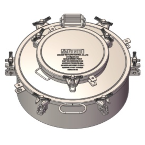 DN500 With stands 4BAr Pressure Manlid Assembly -With DN300 Inspection GUARD™ DN500 With stands 4BAr Pressure Manlid Assembly -With DN300 Inspection