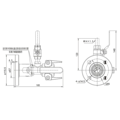 Válvula de bola de GLP DN25 GUARD™ Válvula de bola de GLP DN25