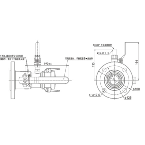 Válvula de bola de GLP DN50 GUARD™ Válvula de bola de GLP DN50