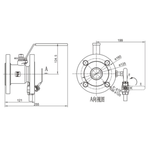 Robinet à tournant sphérique GPL à bride DN50 GUARD™  Robinet à tournant sphérique GPL à bride DN50