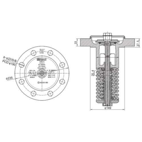 Soupape de décharge interne GPL (bride complète) GUARD™ Soupape de décharge interne GPL (bride complète)