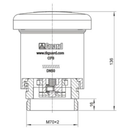 Anti-overloop ontluchtingsventiel (buitendraad) GUARD™ Anti-overloop ontluchtingsventiel (buitendraad)