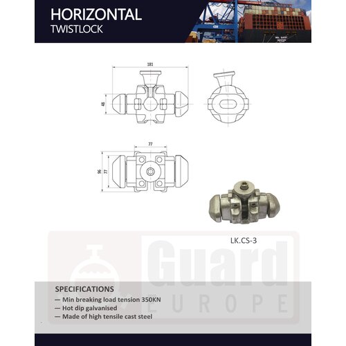 Connecteurs de conteneurs - Twistlock horizontal GUARD™ Connecteurs de conteneurs - Twistlock horizontal
