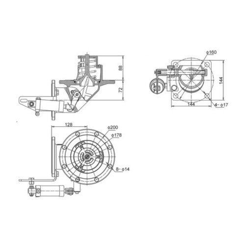3" Bodemklep Pneumatisch bediend 90 graden GUARD™ 3" Bodemklep Pneumatisch bediend 90 graden