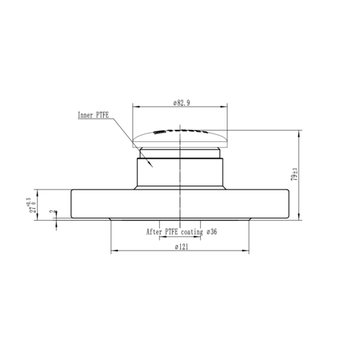 Válvula de vacío de 2» Válvula con revestimiento de PTFE-0,21 Bar GUARD™ Válvula de vacío de 2» Válvula con revestimiento de PTFE-0,21 Bar