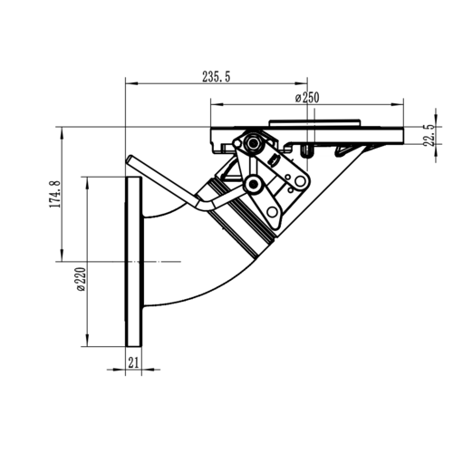 4" 90 Degree Quickflow Bottom Discharge, Manually Operated GUARD™ 4" 90 Degree Quickflow Bottom Discharge, Manually Operated