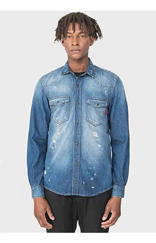 Antony Morato Antony Morato Blue Denim Blouse MMSL00570 Antony Morato Antony Morato Blue Denim Blouse MMSL00570