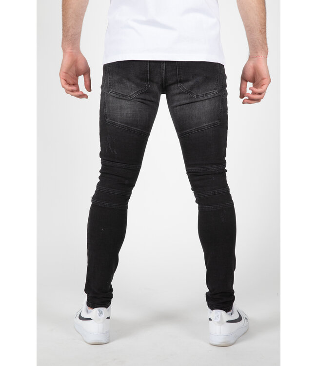 LEYON Leyon Ribbed Black Jeans 2044-1