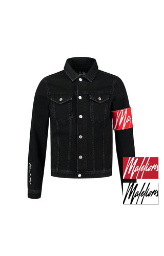 Malelions Malelions MM-AW0-1-4 Captain Denim Jacket Black Malelions Malelions MM-AW0-1-4 Captain Denim Jacket Black