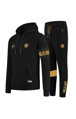 Malelions Malelions MS-AW20-1-7 Sport Captain Tracksuit Black - Gold Malelions Malelions MS-AW20-1-7 Sport Captain Tracksuit Black - Gold