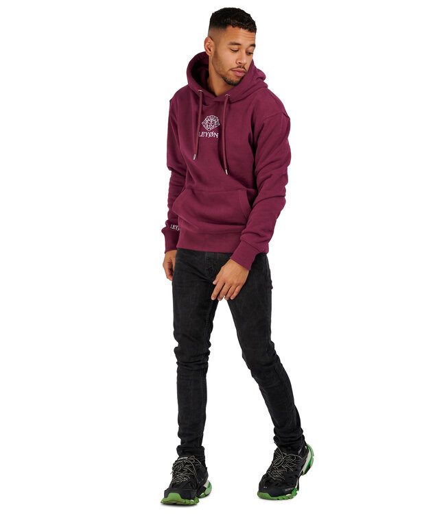 LEYON Leyon Hoody Logo Bordeaux