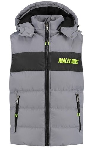 Malelions Sport Nium Bodywarmer Grey-Lime Malelions Sport Nium Bodywarmer Grey-Lime