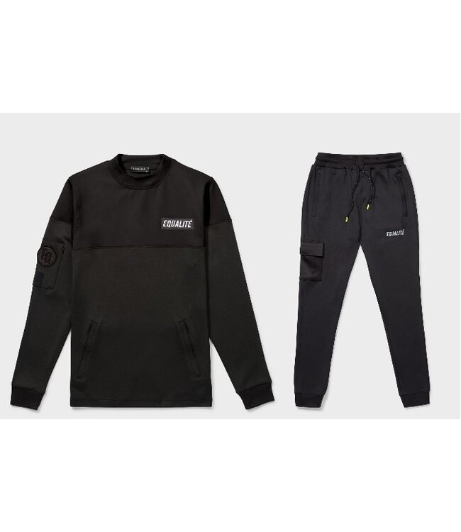 Equalité Future Polyester Tracksuit Black & Black