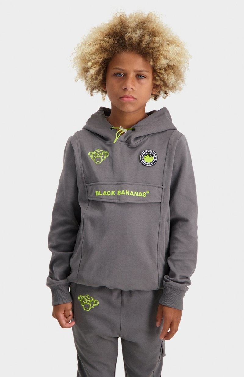 Black Bananas JR Anorak Arcade Hoody - Grey/Lime - Fashion \u0026 Lifestyle