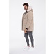 Gewatteerd jack met capuchon en bont - Beige Gewatteerd jack met capuchon en bont - Beige