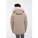 Gewatteerd jack met capuchon en bont - Beige Gewatteerd jack met capuchon en bont - Beige