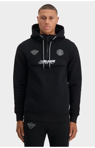 Black Bananas FW21/081 Press- Start Hoody - Black/Grey Black Bananas FW21/081 Press- Start Hoody - Black/Grey