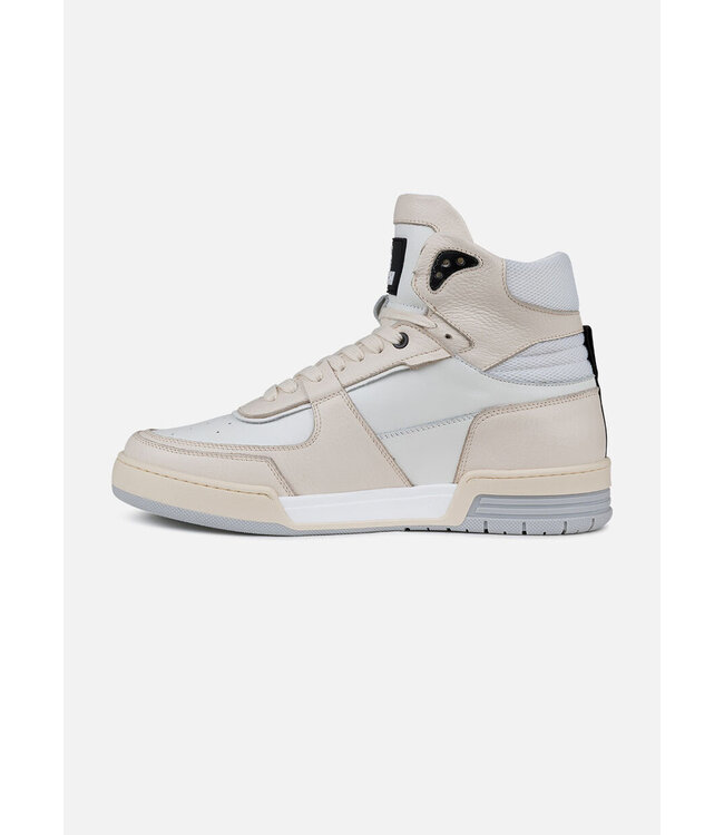 Off The Pitch Basketta Hi - Latte/White