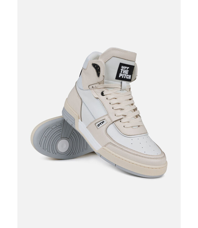 Off The Pitch Basketta Hi - Latte/White