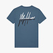 Malelions Men Split T-Shirt - Vintage Blue/White Malelions Men Split T-Shirt - Vintage Blue/White