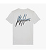 Malelions Men Split T-Shirt - White/Vintage Blue