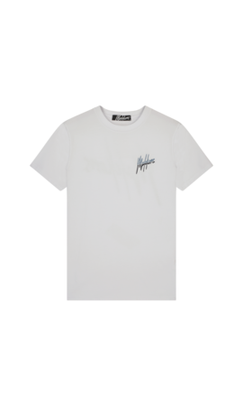 Malelions Men Split T-Shirt - White/Vintage Blue