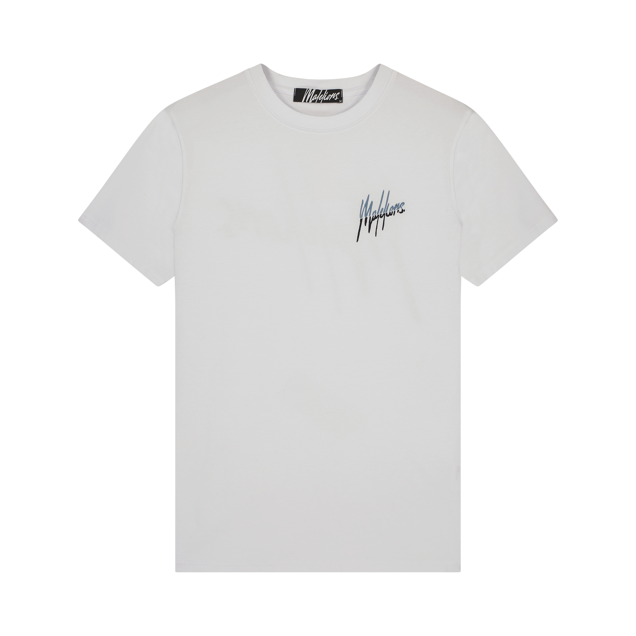 Men Split T-Shirt - White/Vintage Blue 
