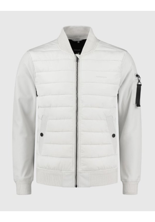 PW Softshell Combo Puffer Jacket- Light Grey Pi
